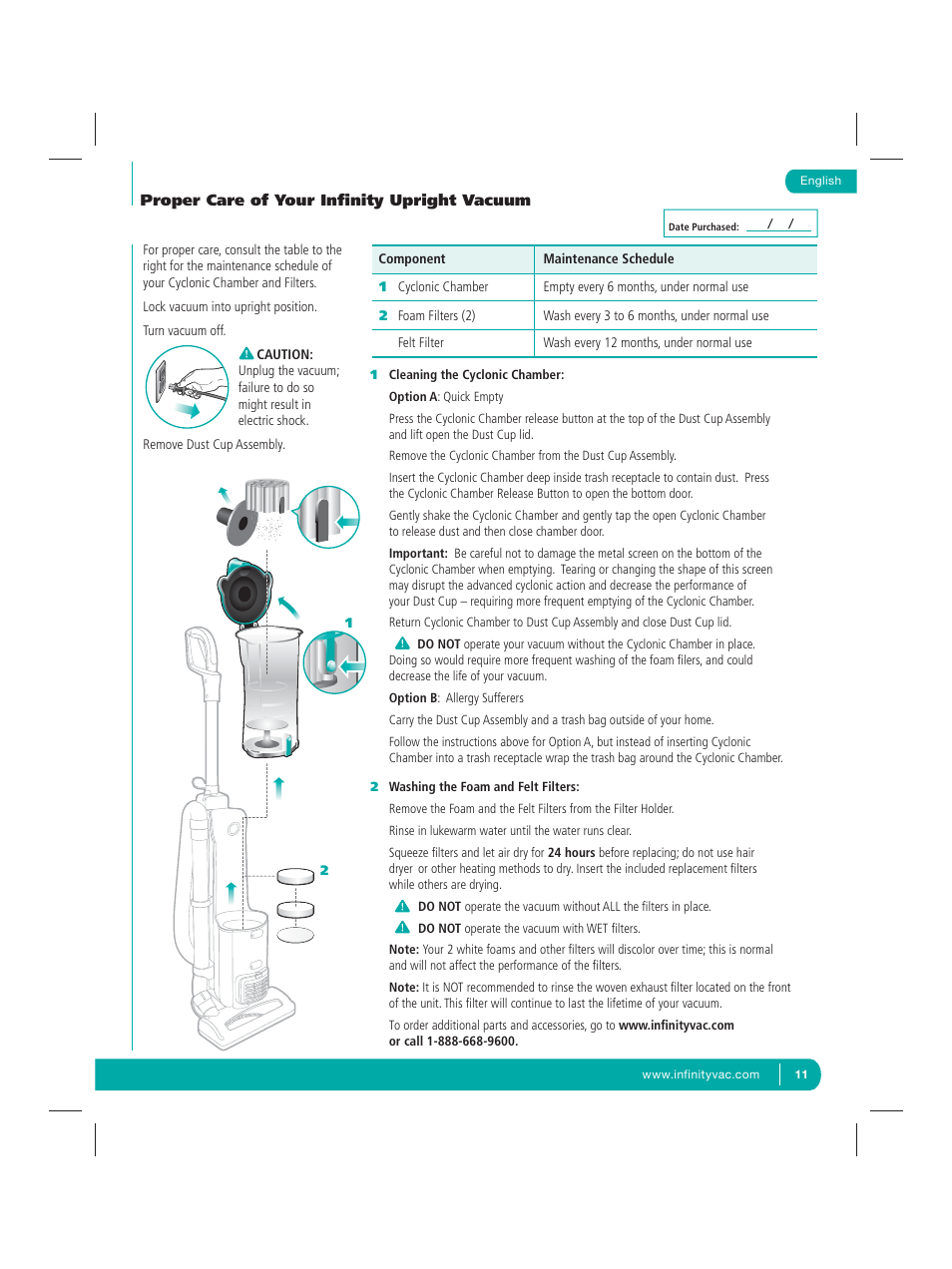 Infinity NV22Q User Manual | Page 13 / 56