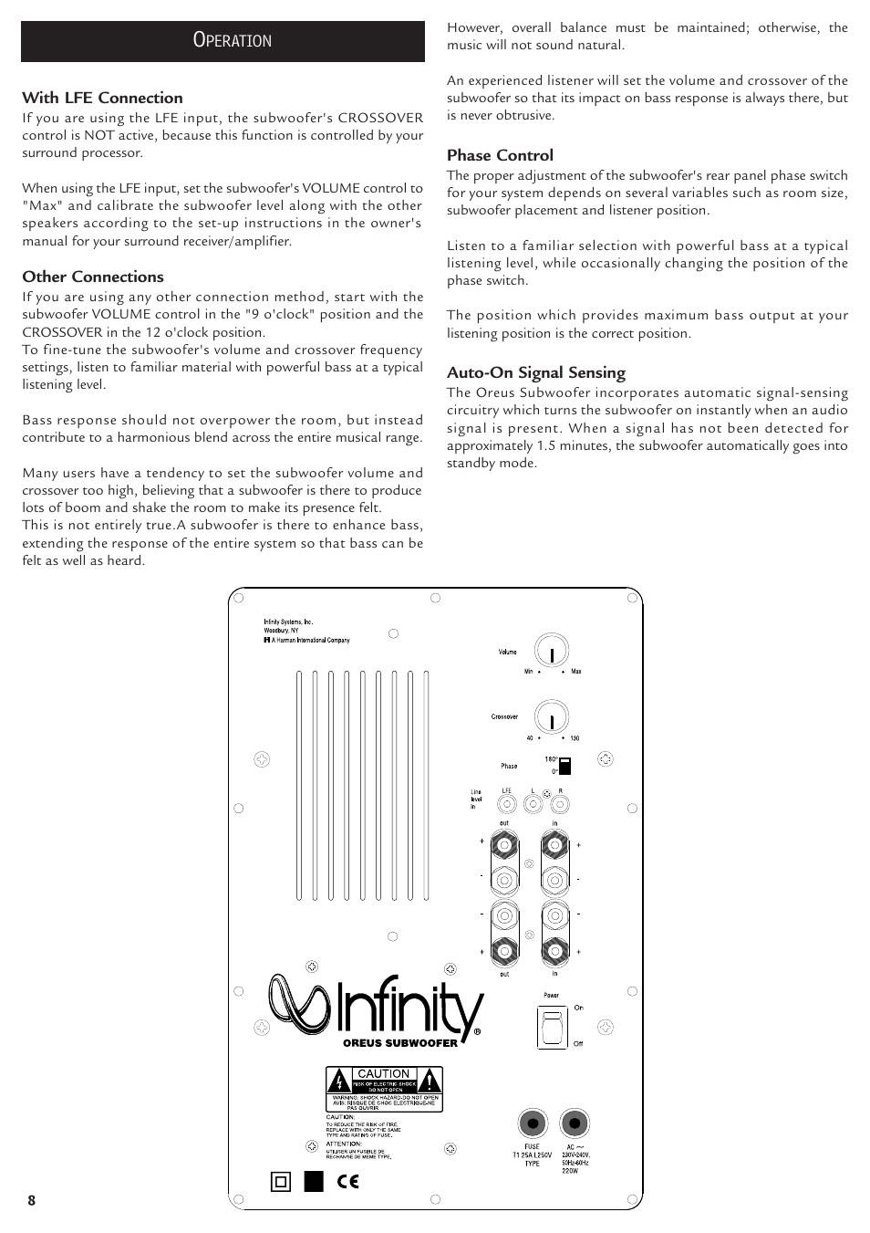 Infinity Oreus HCS User Manual | Page 8 / 10