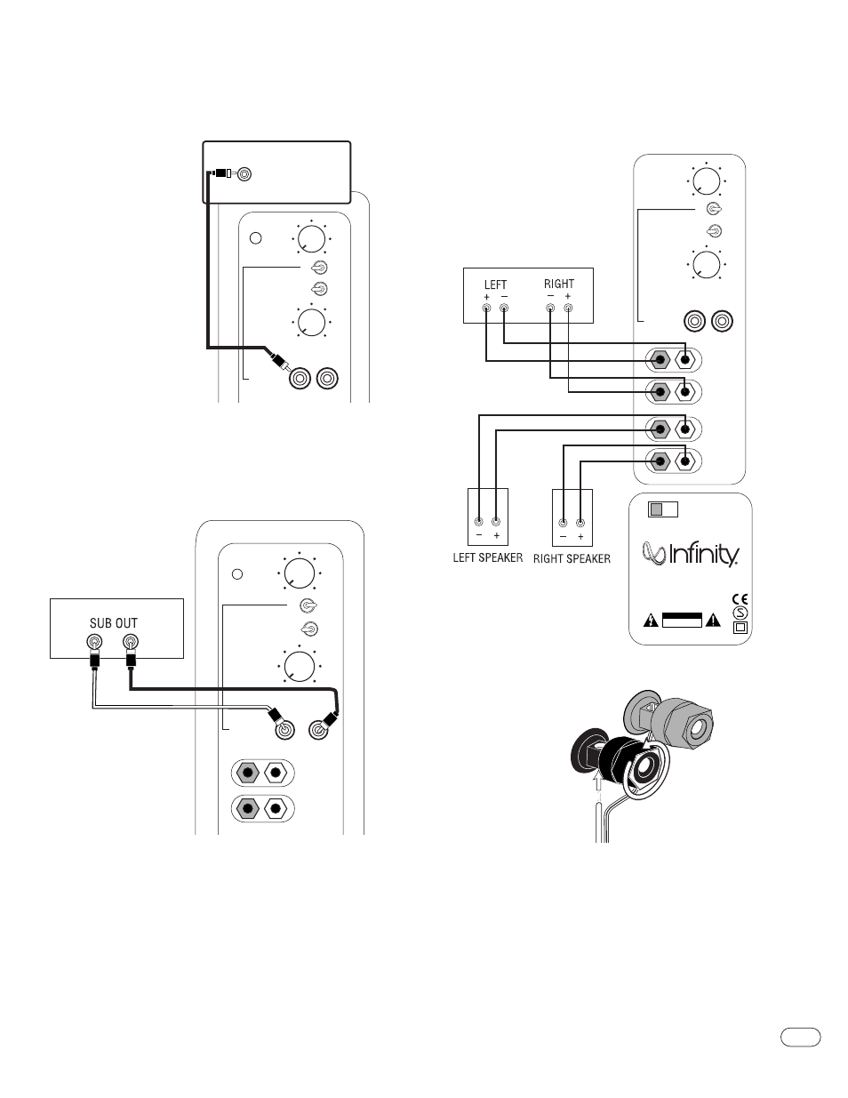 Ystem, Onnections, Beta sw-10 | Receiver/processor | Infinity SW-10 User Manual | Page 5 / 8