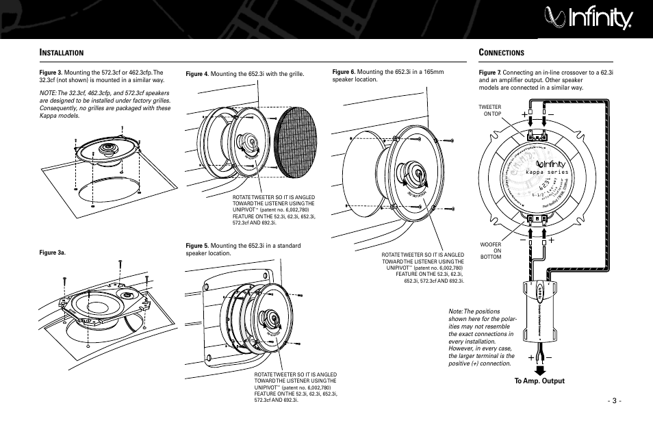 C. m. m.d, Nstallation, Onnections | Infinity KAPPA SERIES 42.3I User Manual | Page 3 / 4