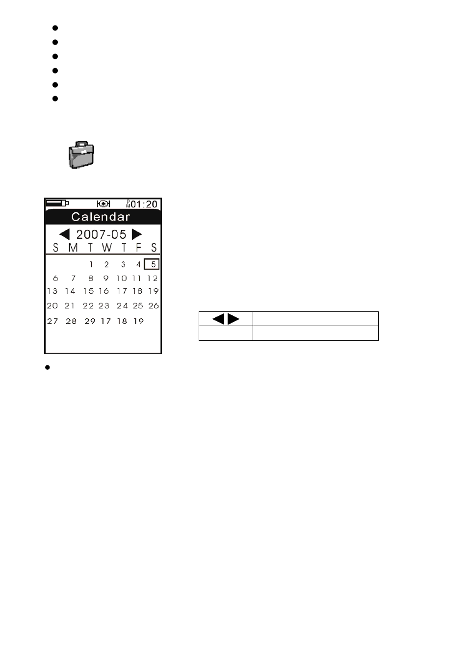 1 .additional features-calendar | Infinity GPS-MIC-1 User Manual | Page 40 / 54
