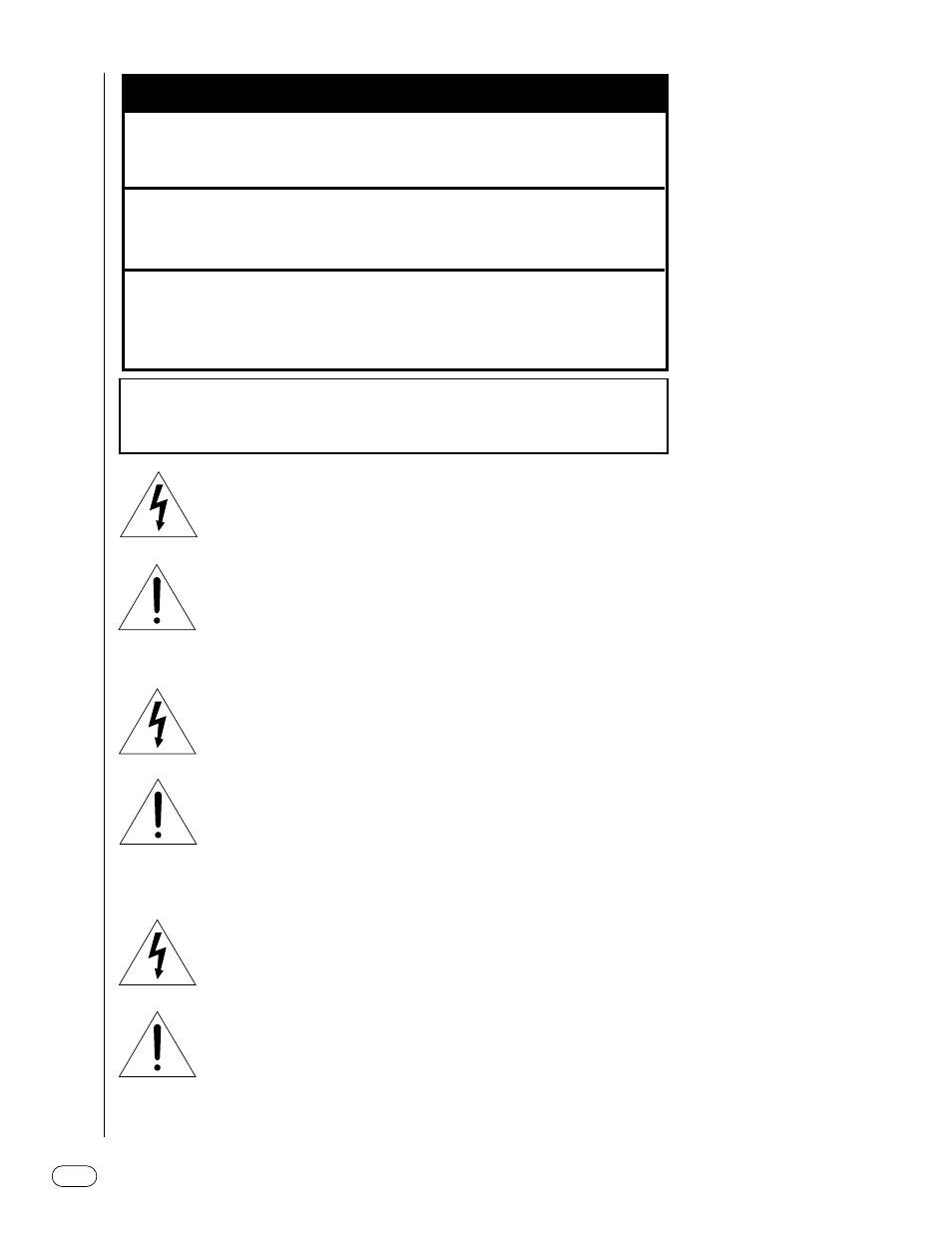Risk of electric shock do not open | Infinity 1.2s User Manual | Page 2 / 28