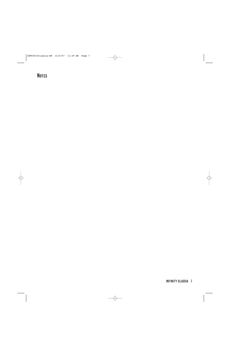 Infinity C205 User Manual | Page 7 / 8