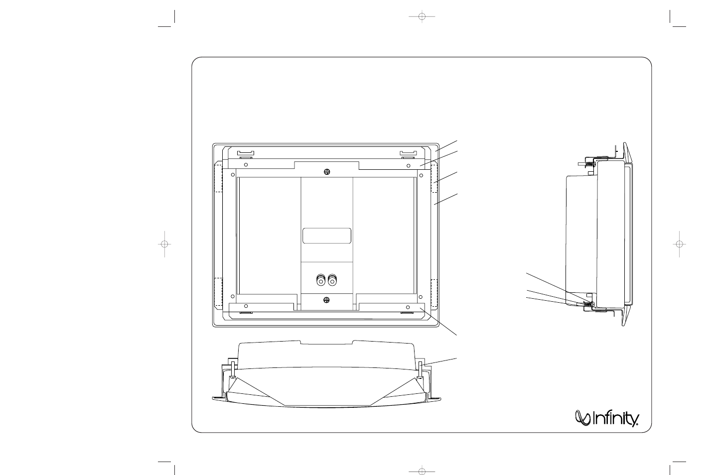 Fmk-1 flush-mount kit parts list drawing, Pd s b f | Infinity FMK-1 User Manual | Page 2 / 2