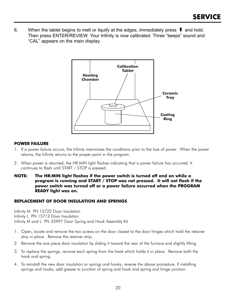 Service | Infinity M30 User Manual | Page 21 / 32