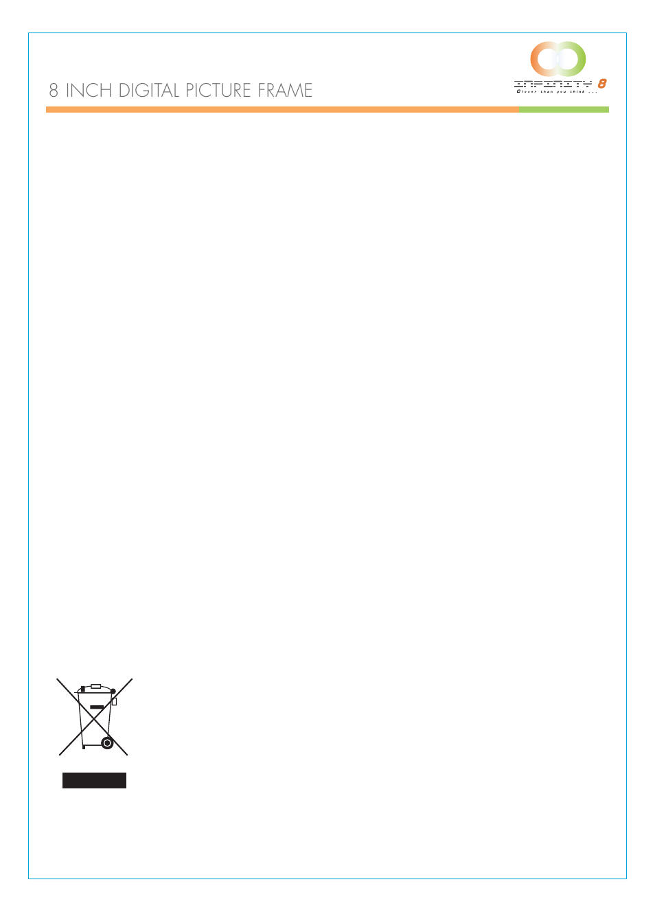 8 inch digital picture frame | Infinity DPF-8000 User Manual | Page 23 / 25