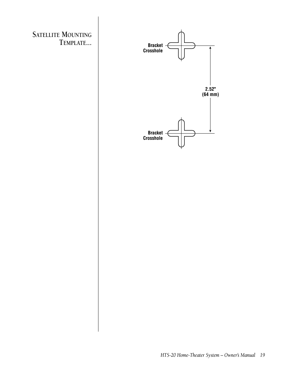 Infinity HTS-20 User Manual | Page 19 / 20