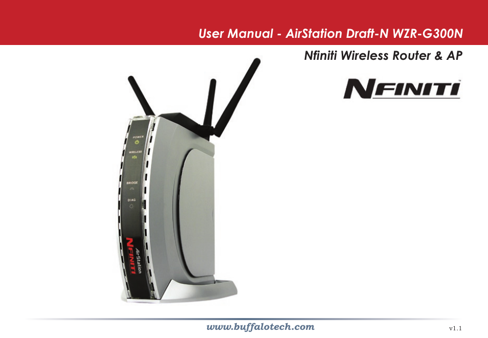 Infinity Wireless Router & AP WZR-G300N User Manual | 91 pages