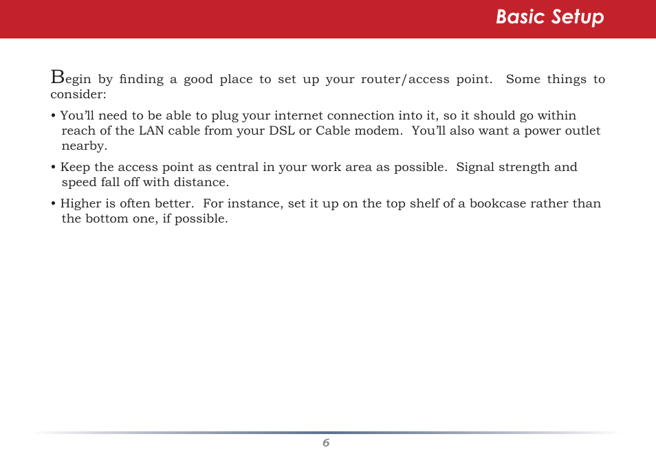 Basic setup | Infinity Wireless Router & AP WZR-G300N User Manual | Page 6 / 91