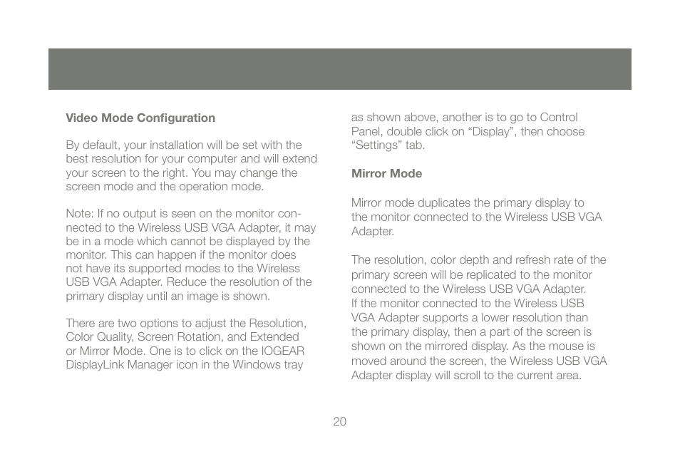 IOGear GUW2015V User Manual | Page 20 / 32