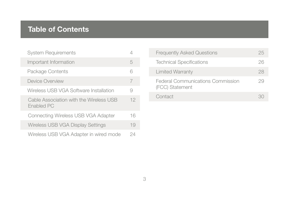 IOGear GUW2015V User Manual | Page 3 / 32