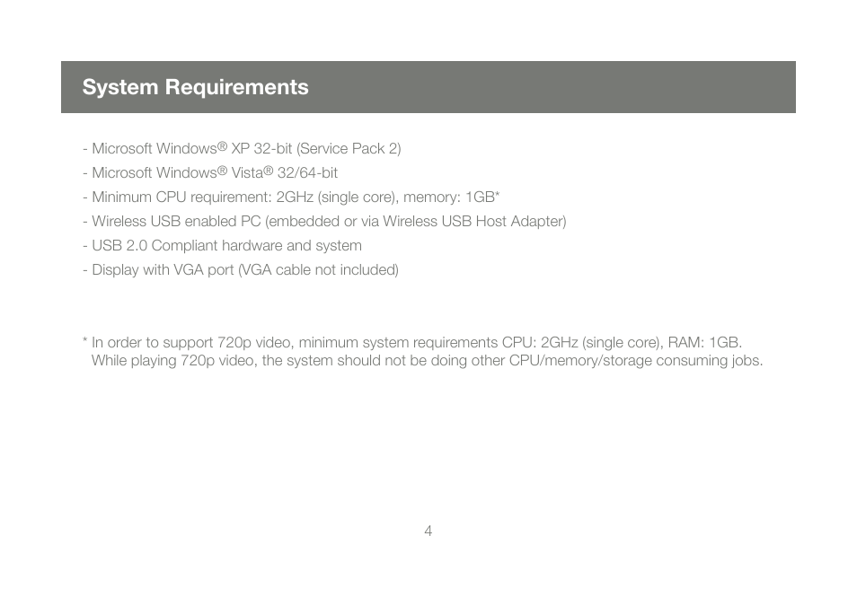 System requirements | IOGear GUW2015V User Manual | Page 4 / 32