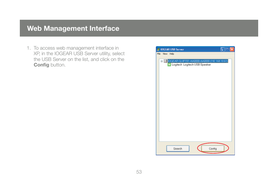 Web management interface | IOGear GUIP201 M1023 User Manual | Page 53 / 68