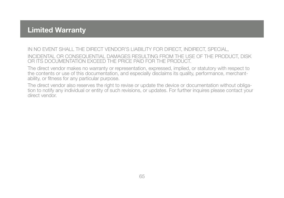 Limited warranty | IOGear GUIP201 M1023 User Manual | Page 65 / 68