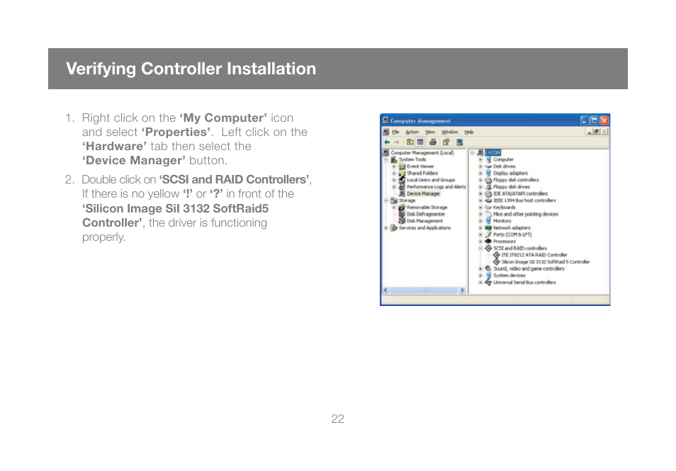 Verifying controller installation | IOGear M0557 User Manual | Page 22 / 28