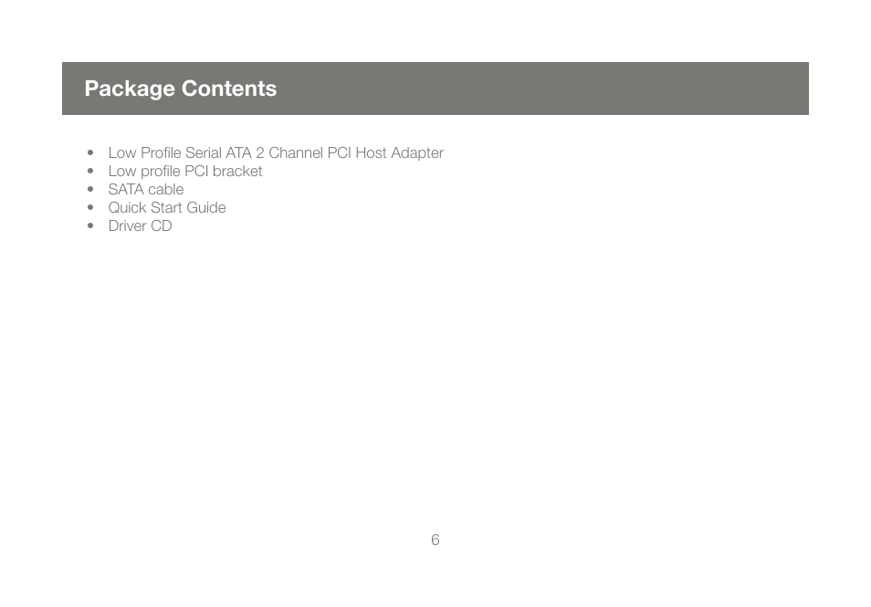 Package contents | IOGear GIC711SW6 User Manual | Page 6 / 16
