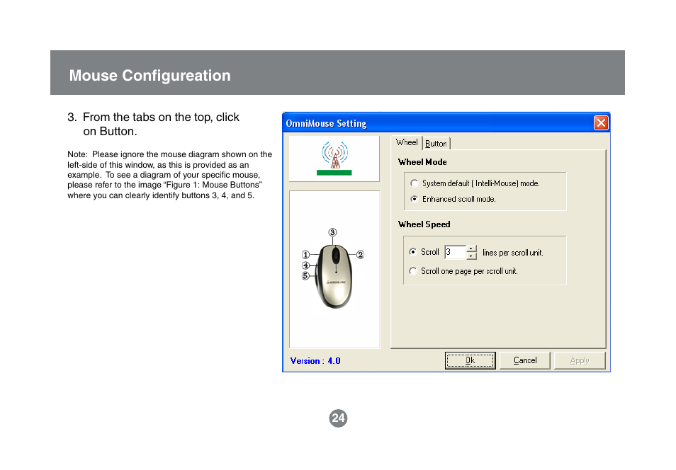 Mouse configureation | IOGear GKM541R User Manual | Page 26 / 42