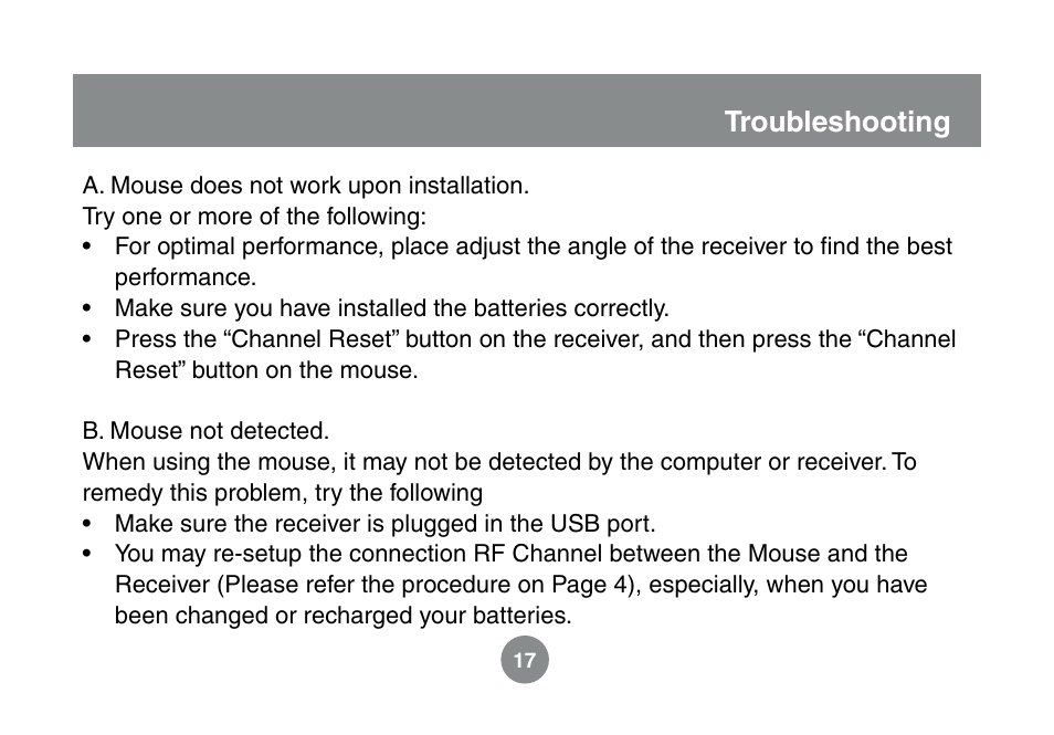 Troubleshooting | IOGear GME227R User Manual | Page 17 / 22