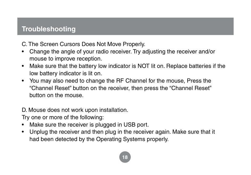 Troubleshooting | IOGear GME227R User Manual | Page 18 / 22