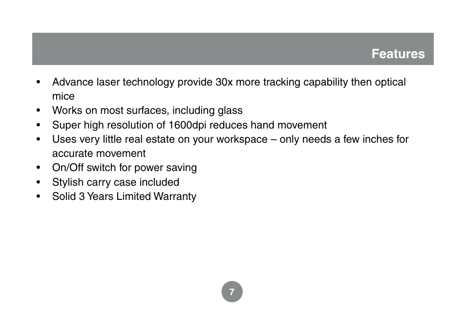 Features | IOGear GME227R User Manual | Page 7 / 22