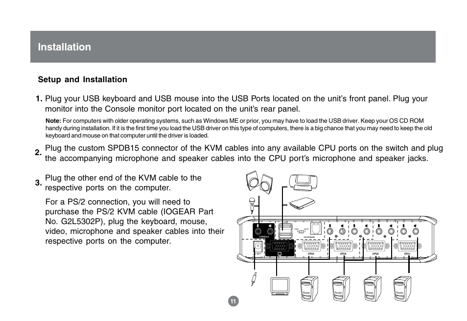 Installation | IOGear GCS1732 User Manual | Page 13 / 44