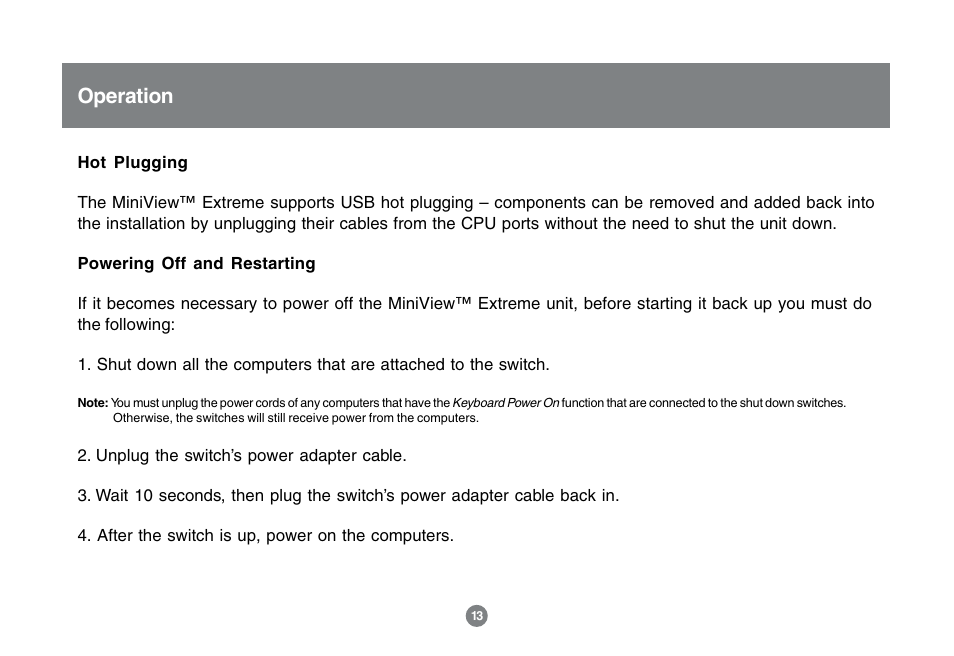 Operation | IOGear GCS1732 User Manual | Page 15 / 44