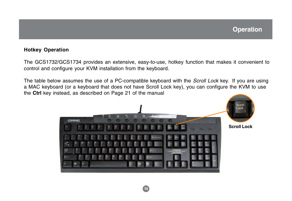 Operation | IOGear GCS1732 User Manual | Page 16 / 44