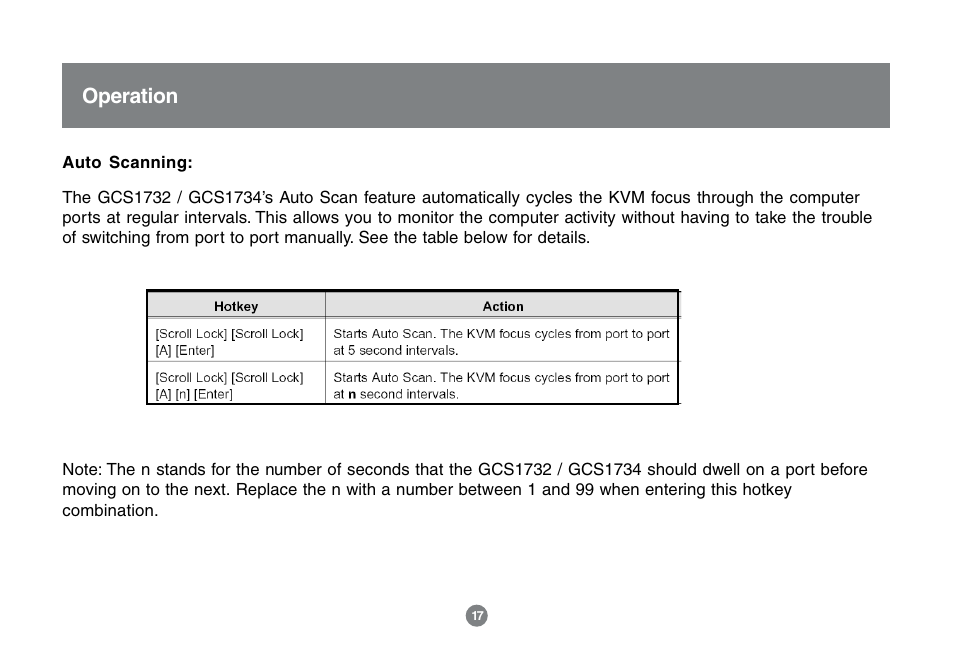 Operation | IOGear GCS1732 User Manual | Page 19 / 44