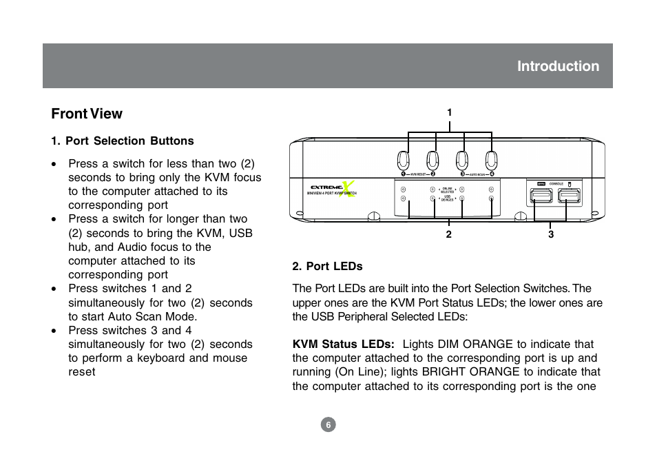 Front view, Introduction | IOGear GCS1732 User Manual | Page 8 / 44