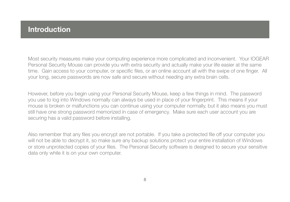 Introduction | IOGear GMEFP1W6 User Manual | Page 8 / 64