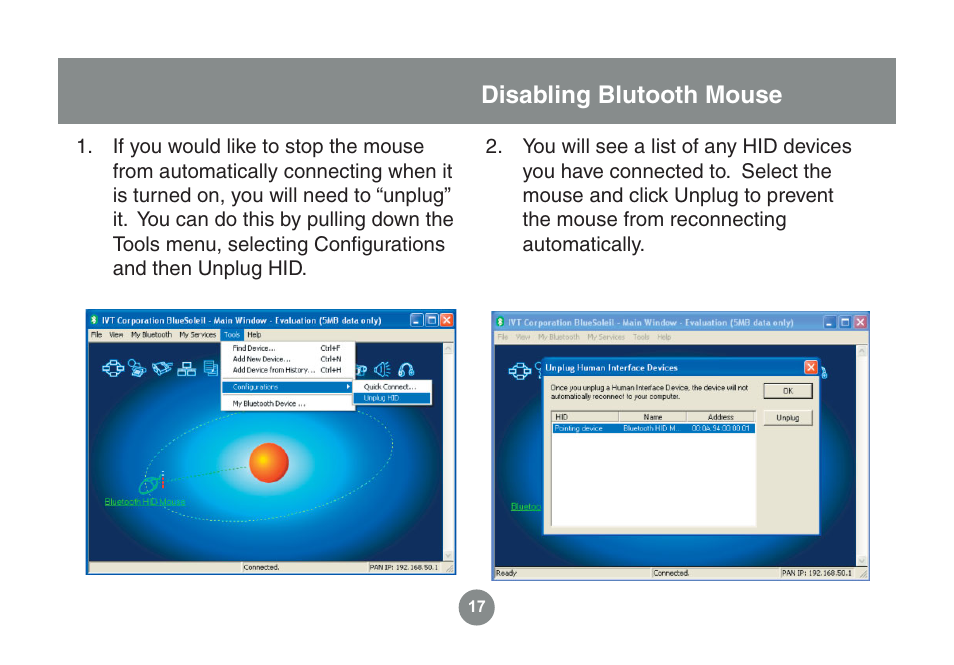 Disabling blutooth mouse | IOGear GME225BKIT User Manual | Page 17 / 96