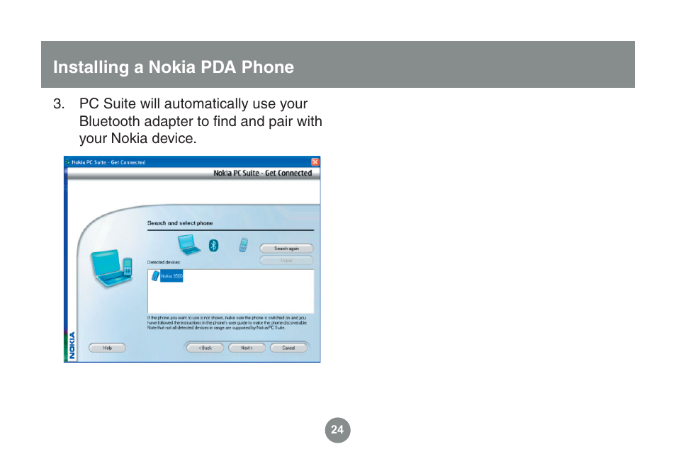 Installing a nokia pda phone | IOGear GME225BKIT User Manual | Page 24 / 96