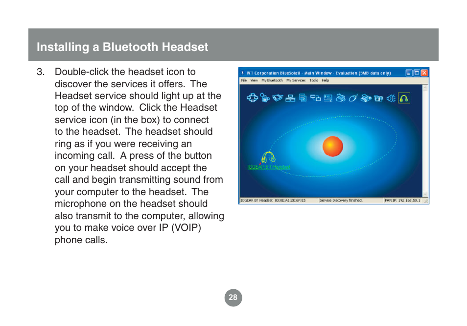 Installing a bluetooth headset | IOGear GME225BKIT User Manual | Page 28 / 96