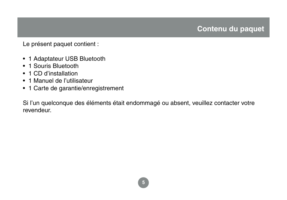 Contenu du paquet | IOGear GME225BKIT User Manual | Page 37 / 96