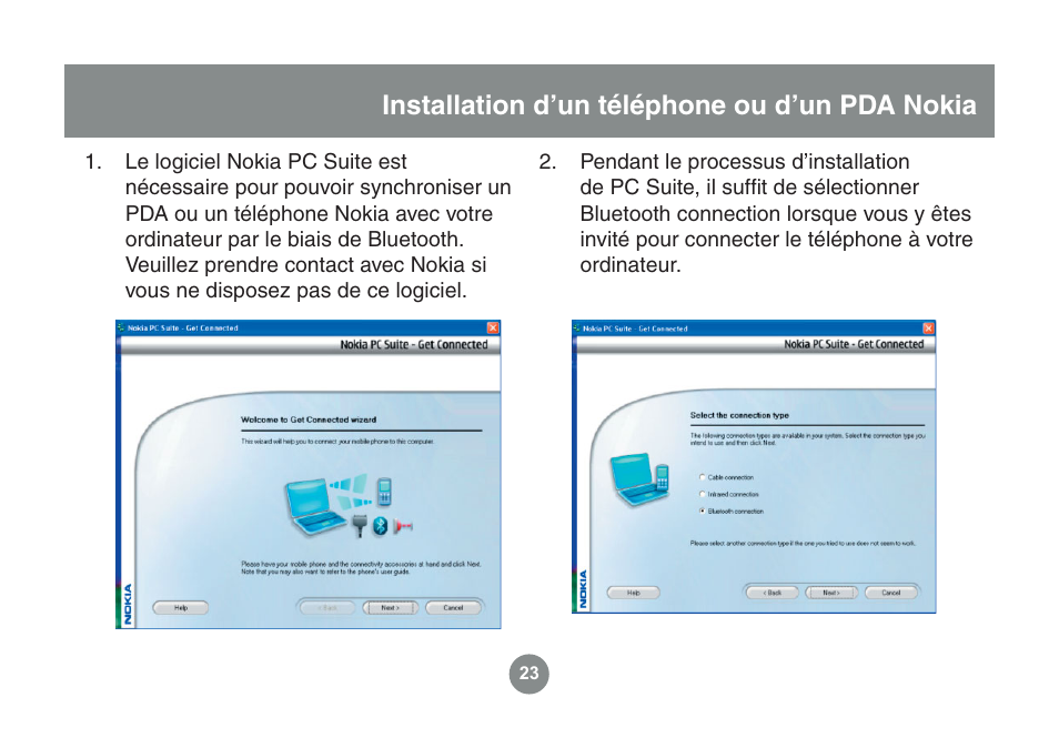 Installation d’un téléphone ou d’un pda nokia | IOGear GME225BKIT User Manual | Page 55 / 96