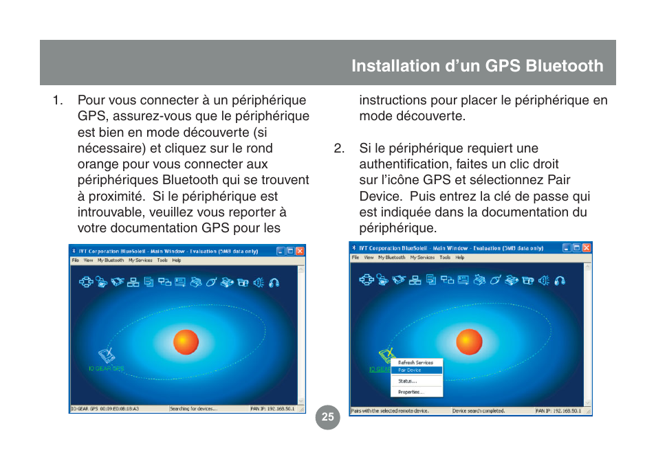 Installation d’un gps bluetooth | IOGear GME225BKIT User Manual | Page 57 / 96