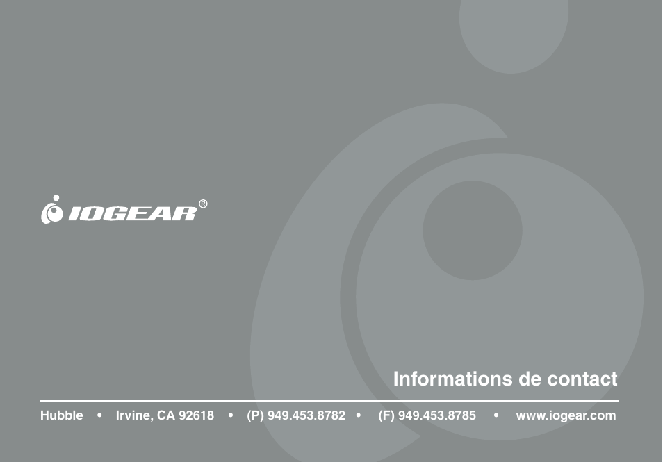 Informations de contact | IOGear GME225BKIT User Manual | Page 64 / 96