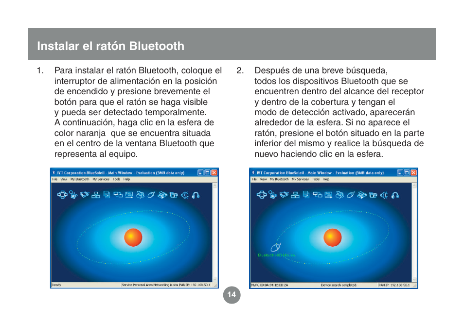 Instalar el ratón bluetooth | IOGear GME225BKIT User Manual | Page 78 / 96