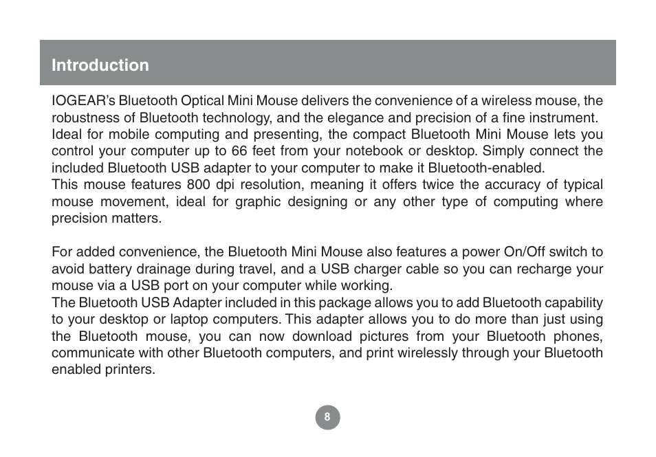 Introduction | IOGear GME225BKIT User Manual | Page 8 / 96