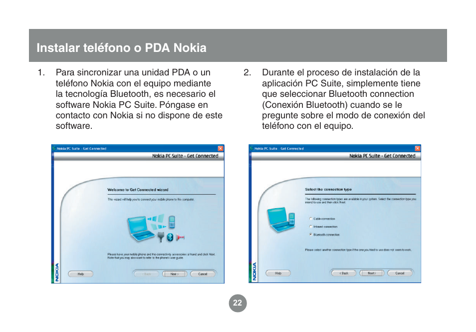 Instalar teléfono o pda nokia | IOGear GME225BKIT User Manual | Page 86 / 96