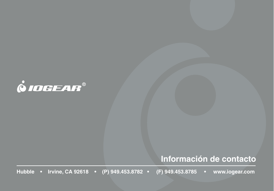 Información de contacto | IOGear GME225BKIT User Manual | Page 96 / 96