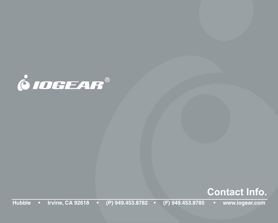 Contact info | IOGear GBHFK201W6 User Manual | Page 38 / 38