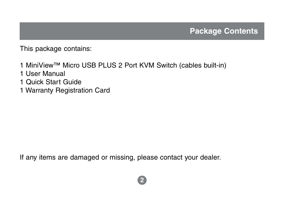 IOGear MINIVIEW GCS632U User Manual | Page 5 / 33