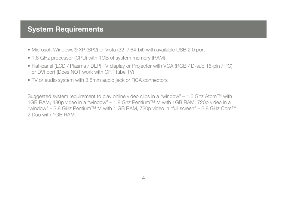 System requirements | IOGear GUWAVKIT User Manual | Page 4 / 80