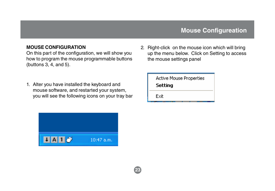 Mouse configureation | IOGear GKM521R User Manual | Page 25 / 42