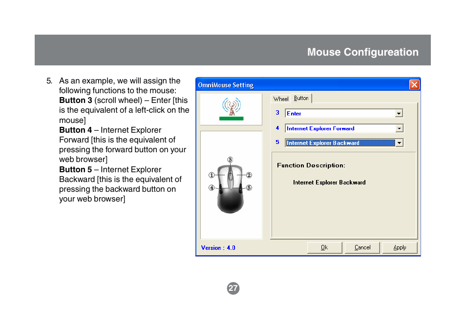 Mouse configureation | IOGear GKM521R User Manual | Page 29 / 42