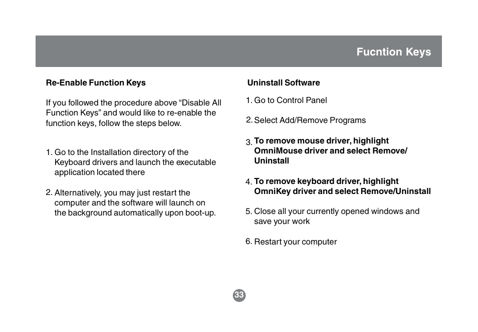 Fucntion keys | IOGear GKM521R User Manual | Page 35 / 42