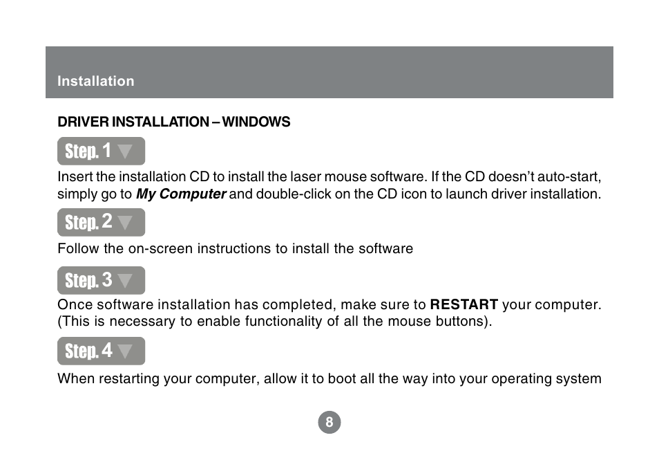 IOGear 1600DPI User Manual | Page 10 / 26