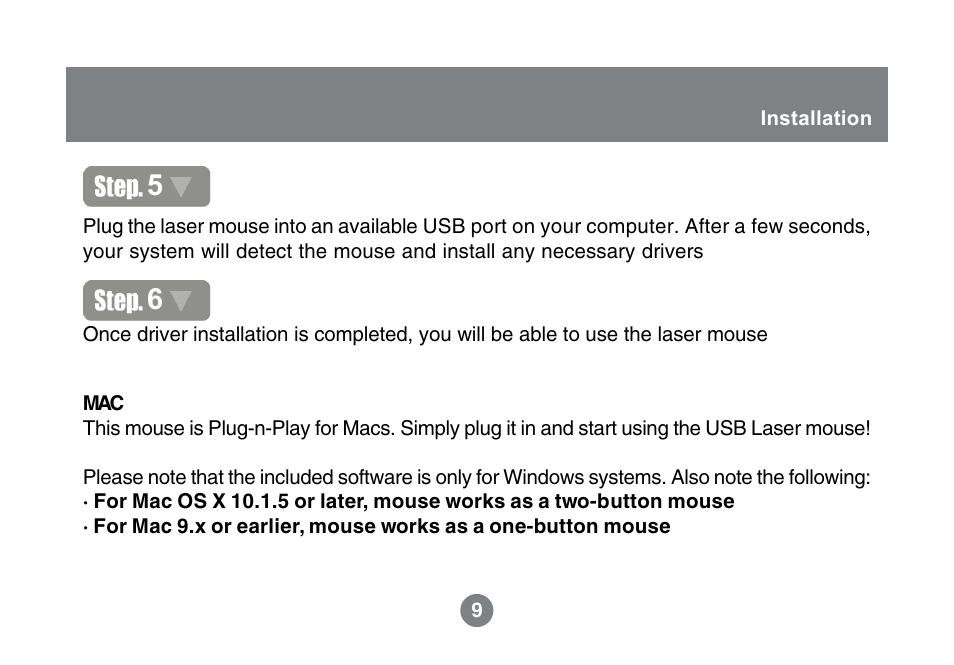IOGear 1600DPI User Manual | Page 11 / 26