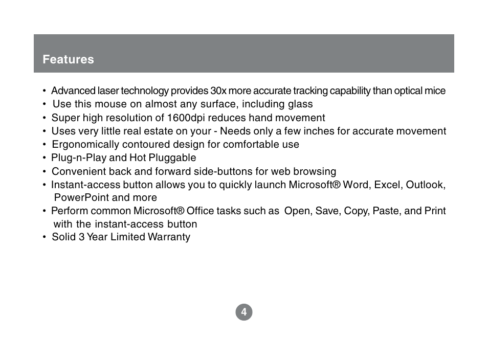 IOGear 1600DPI User Manual | Page 6 / 26